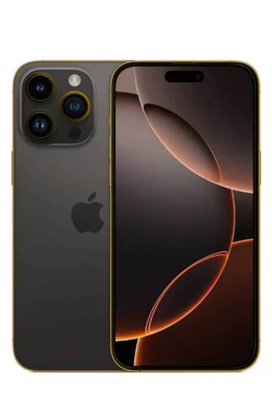 Caviar Luxury 24k Gold Plated Frame Customized iPhone 16 Pro Max 1 TB Black